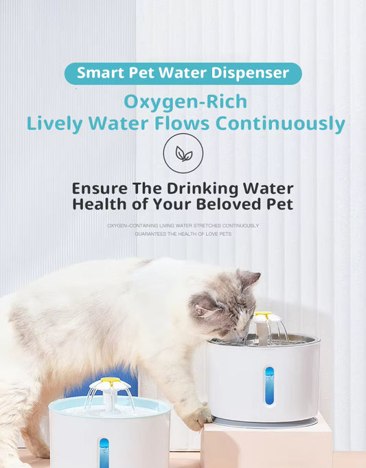 Fida Pets 2.4L Stainless Steel Cat Water Fountain