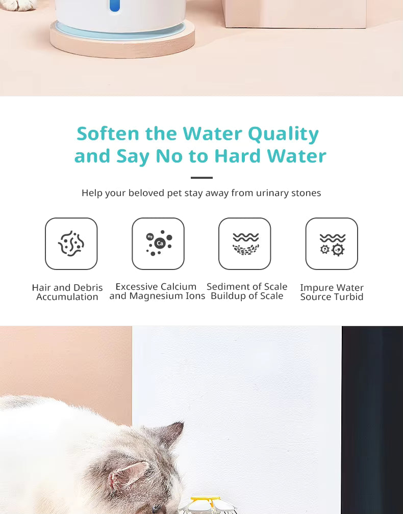 Fida Pets 2.4L Stainless Steel Cat Water Fountain
